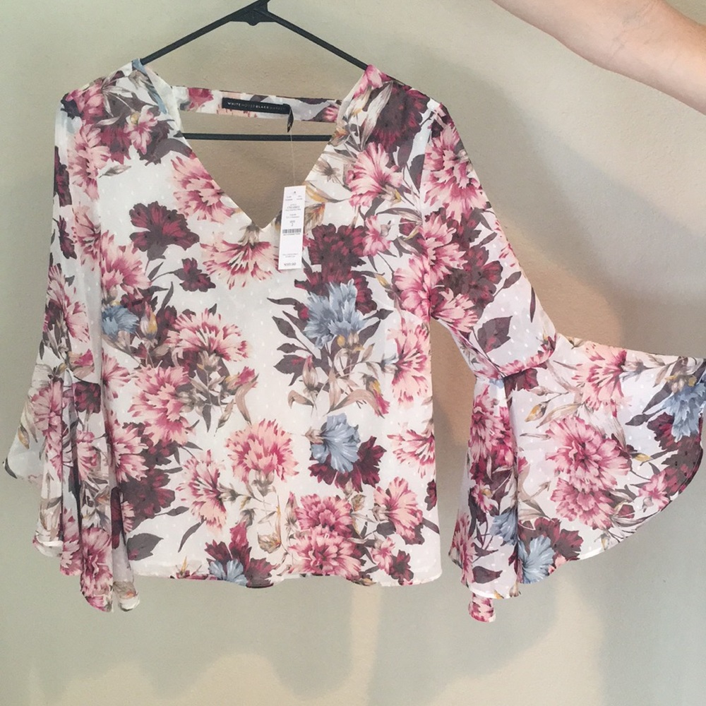 WHITE HOUSE BLACK MARKET ELSA DRAPE BACK BLOUSE